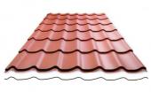 Profiled sheet for tile effect roofing